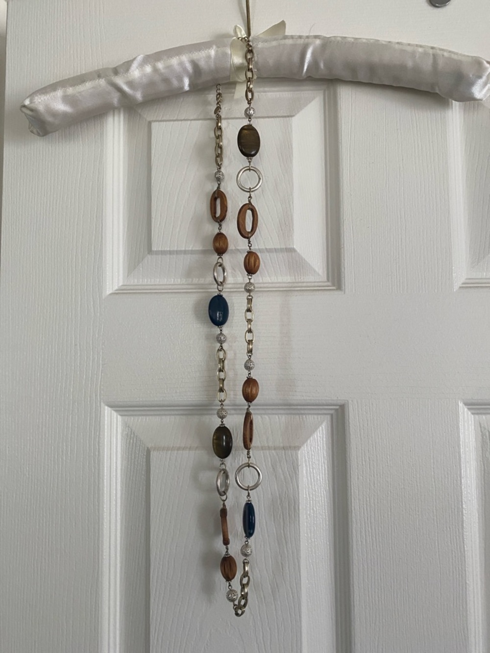 Lia Sophia Brown and Blue Beaded Long Necklace